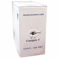 Bulk Cat 5 cable, stranded conductors, gray color
